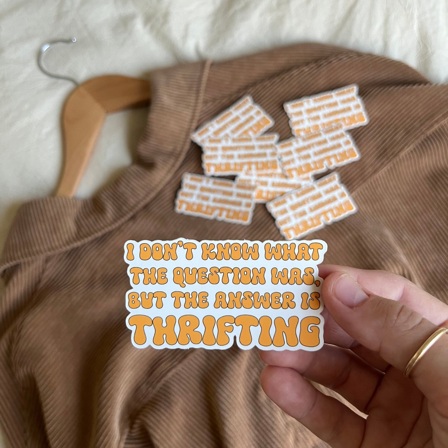 Thrifting Is the Answer Sticker