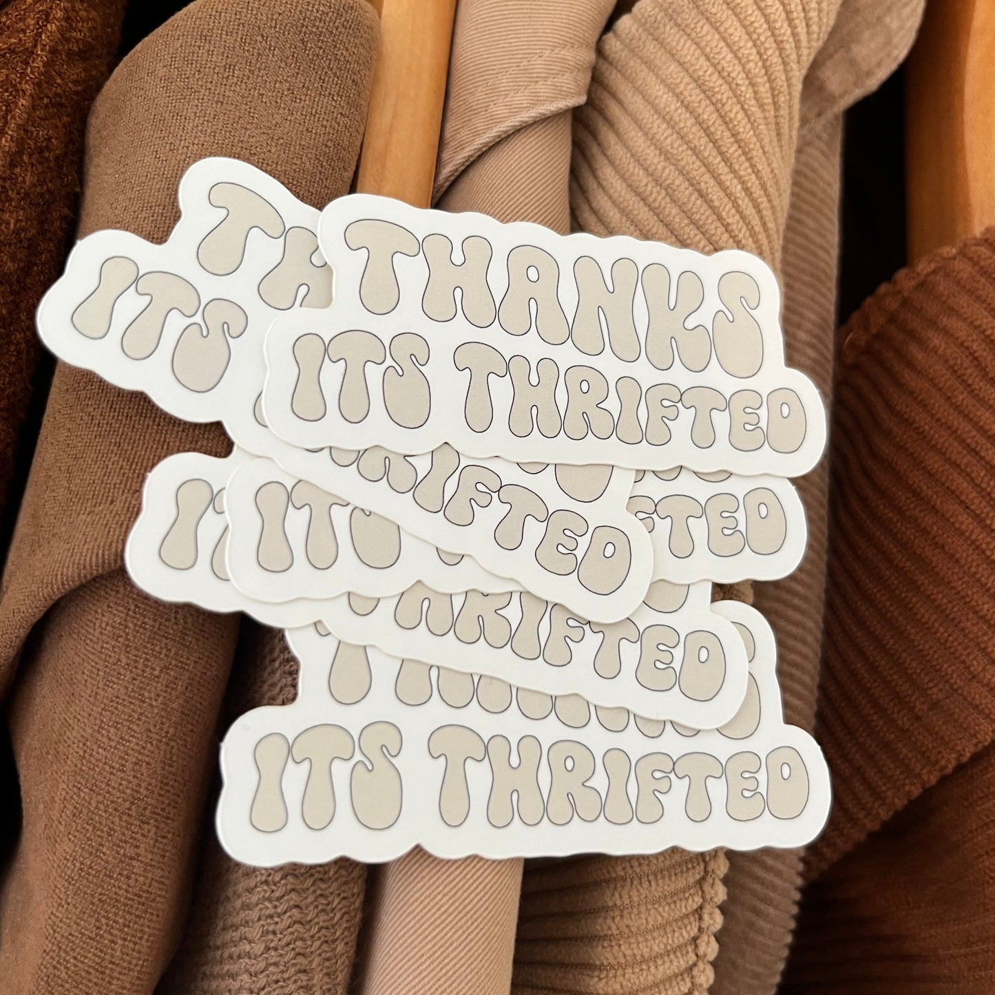 Thanks It’s Thrifted Sticker