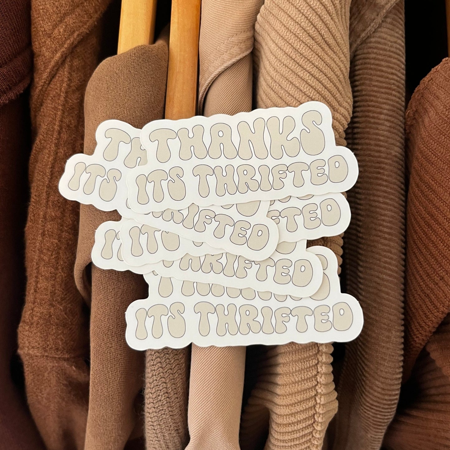 Thanks It’s Thrifted Sticker