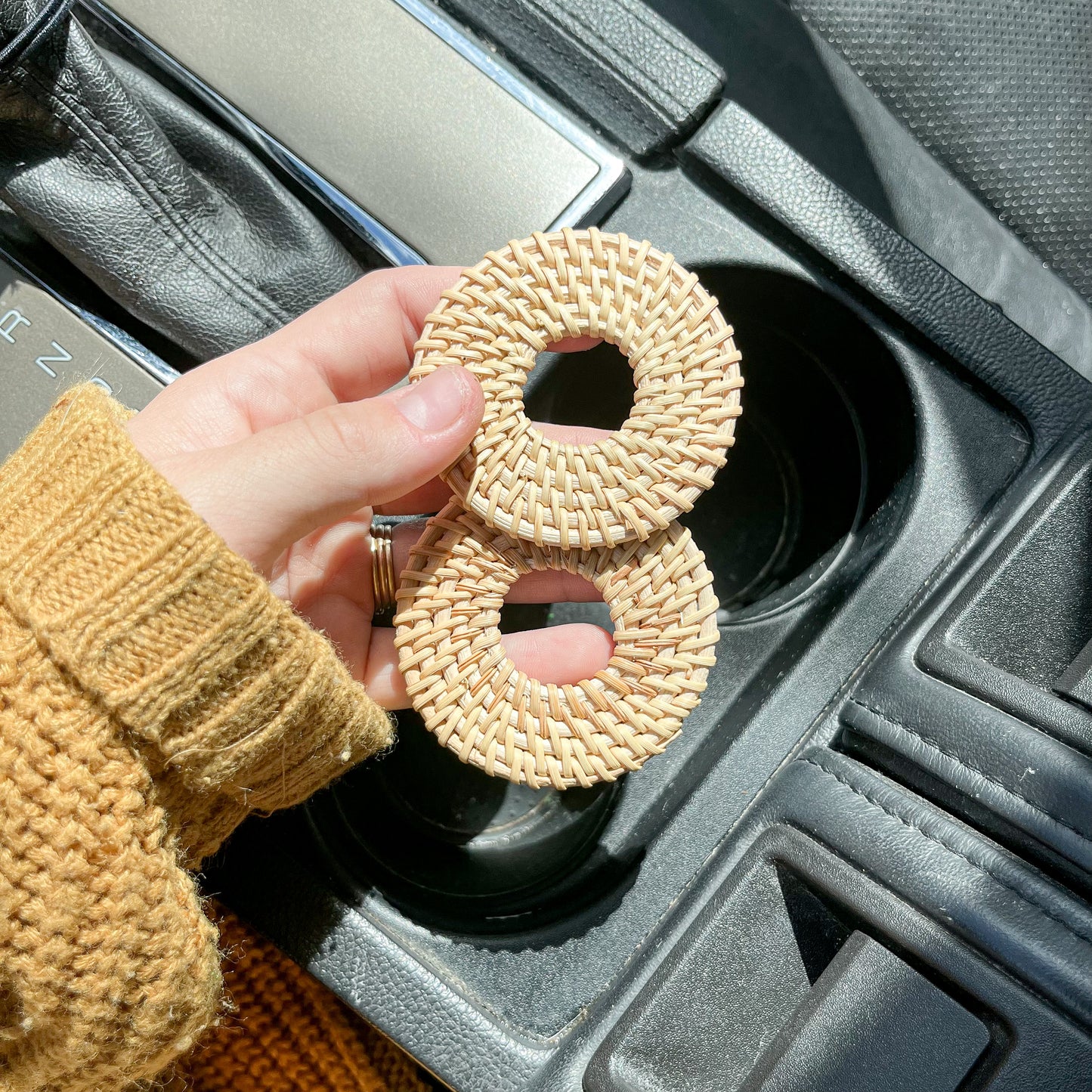 Rattan Car Coasters