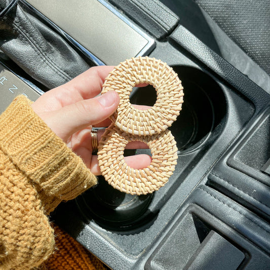 Rattan Car Coasters
