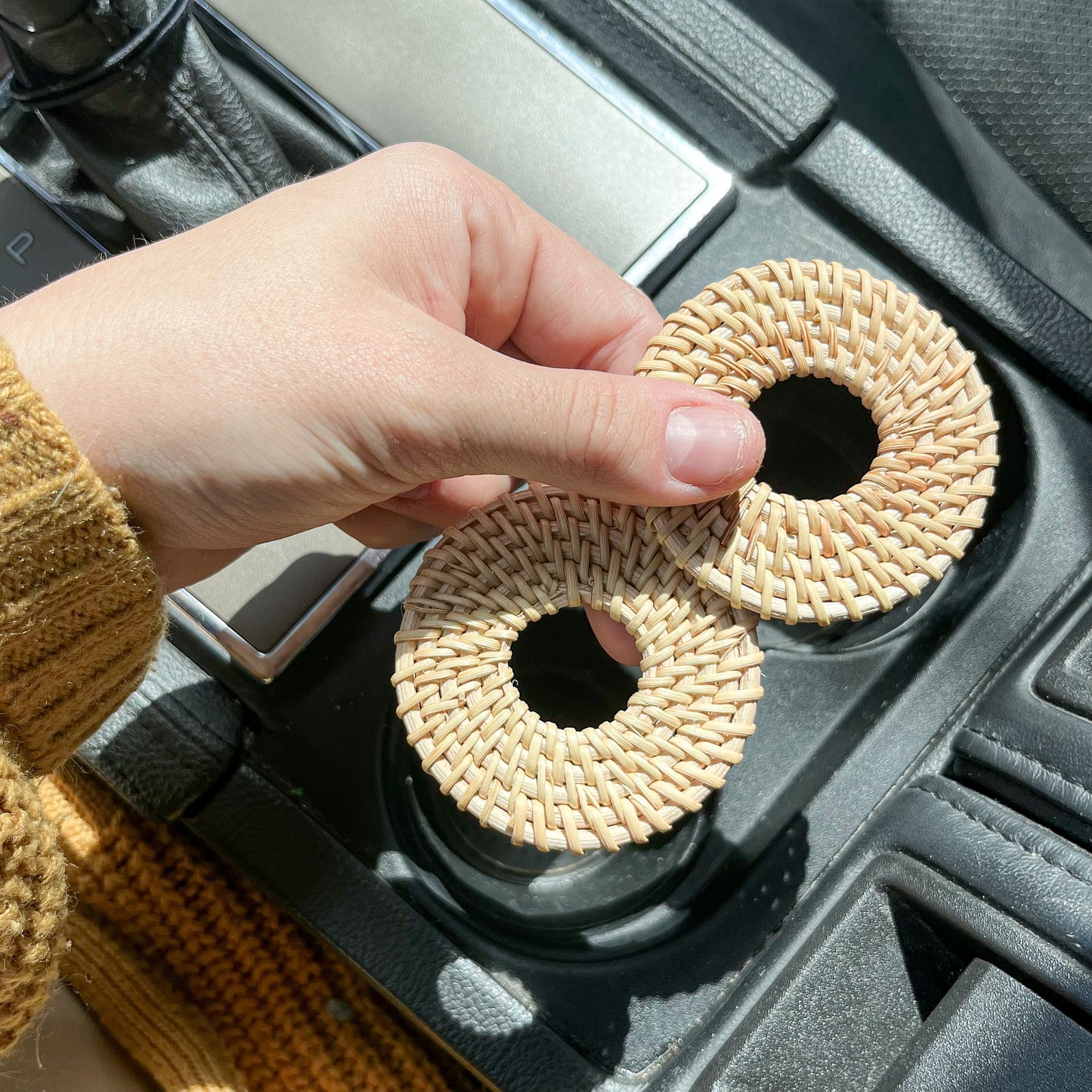 Rattan Car Coasters