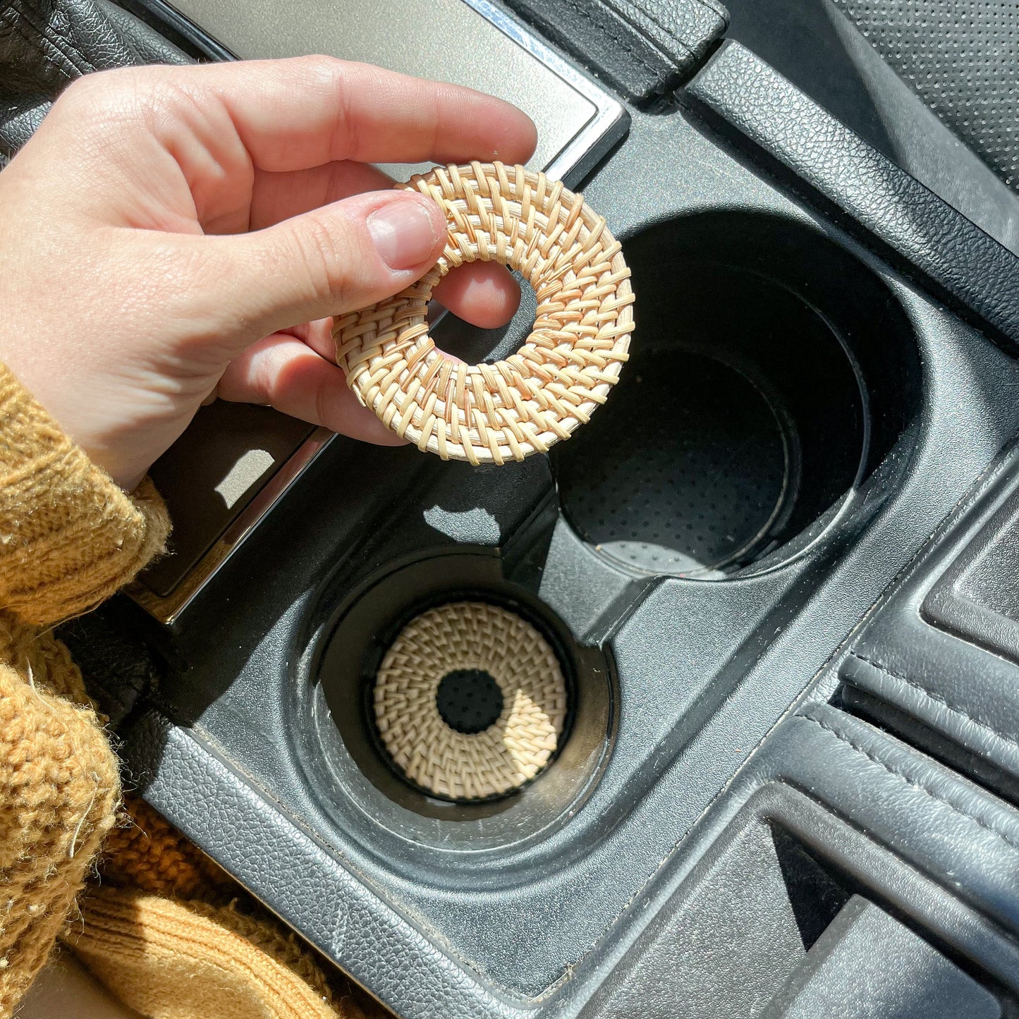 Rattan Car Coasters